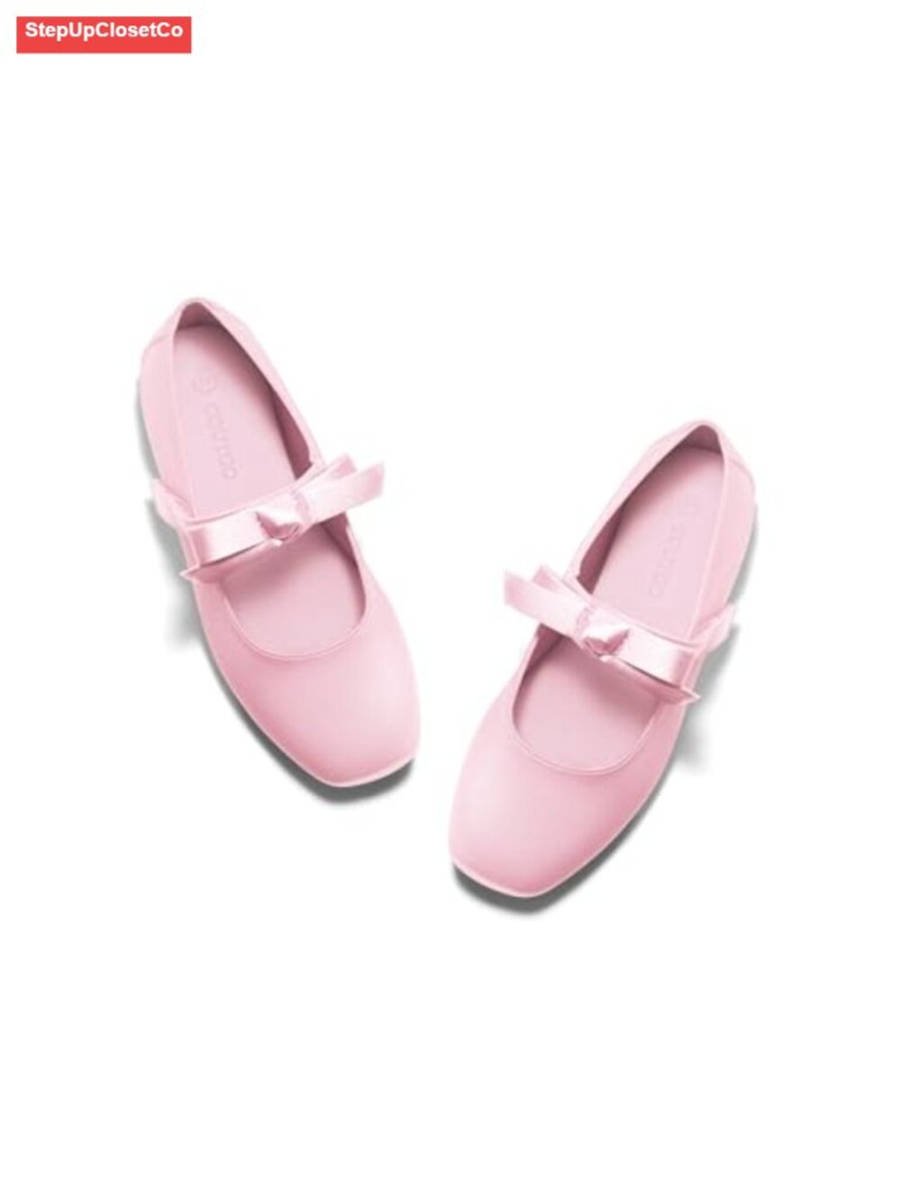 Girls Mary Jane Satin Ballet Flats Bow Dress Shoes Party Wedding School